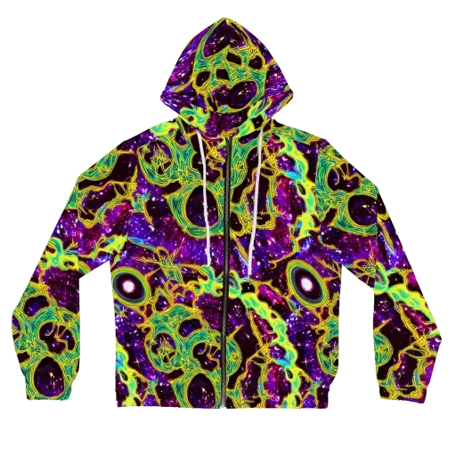 Galactic Web on a Women's Full-Zip Hoodie