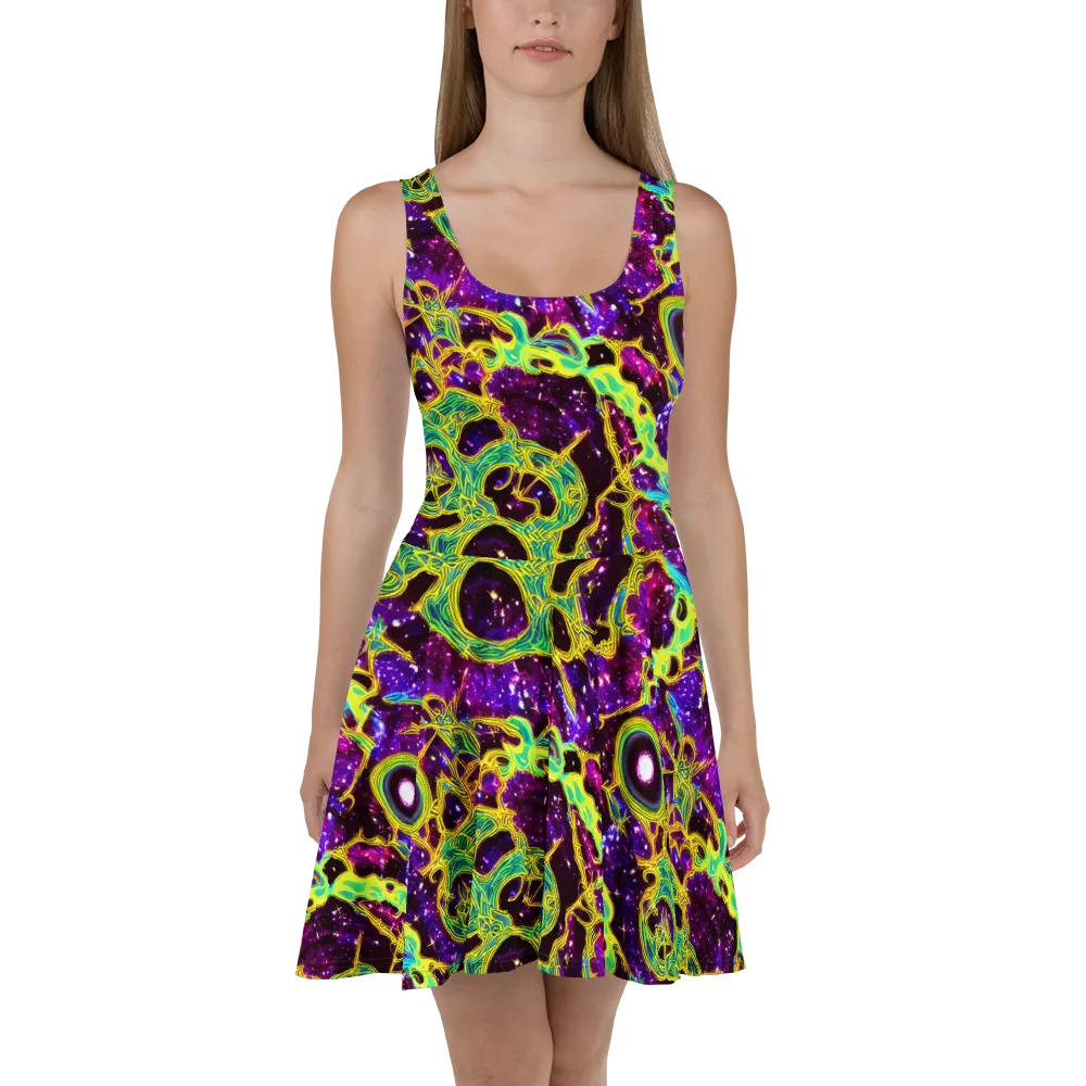 Galactic Web on Skater Dress — Front