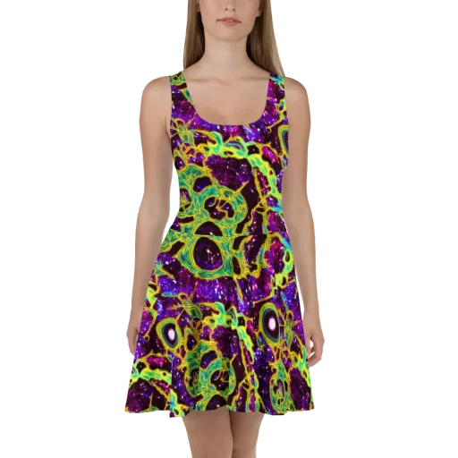 Galactic Web on a Skater Dress
