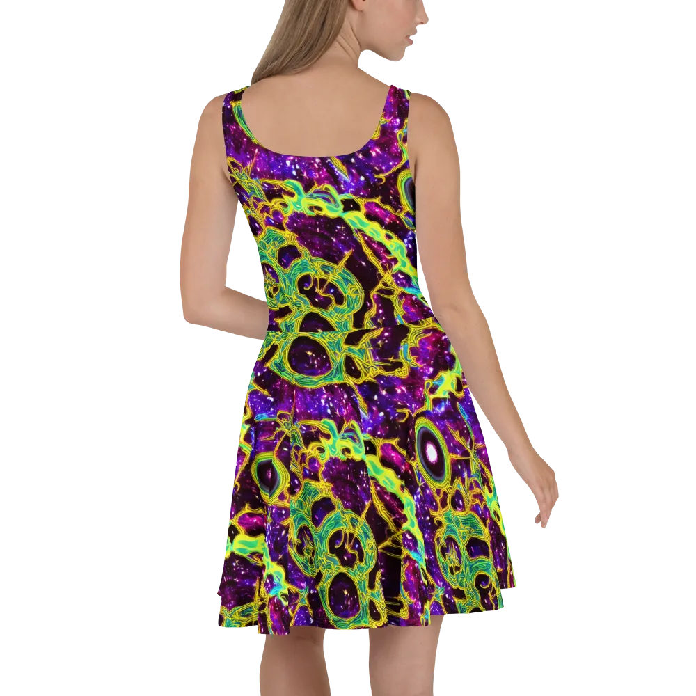 Galactic Web on Skater Dress — Back