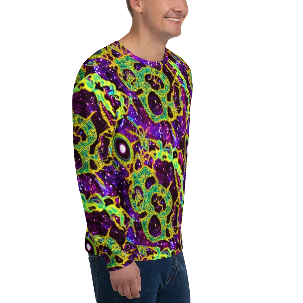 Galactic Web on Sweatshirt — Right Front