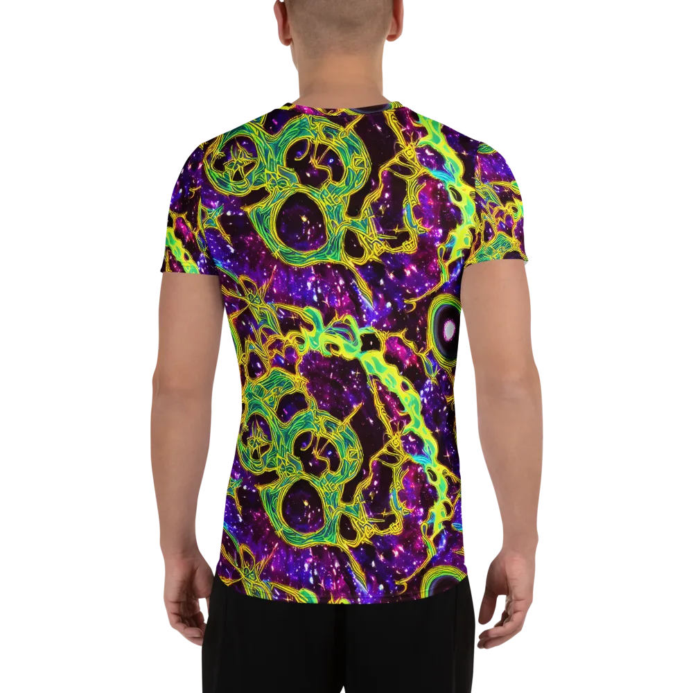 Galactic Web on Men's Athletic T-Shirt — Back