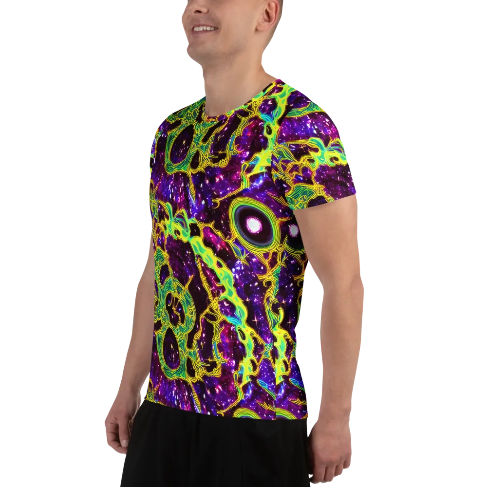 Galactic Web on Men's Athletic T-Shirt — Left