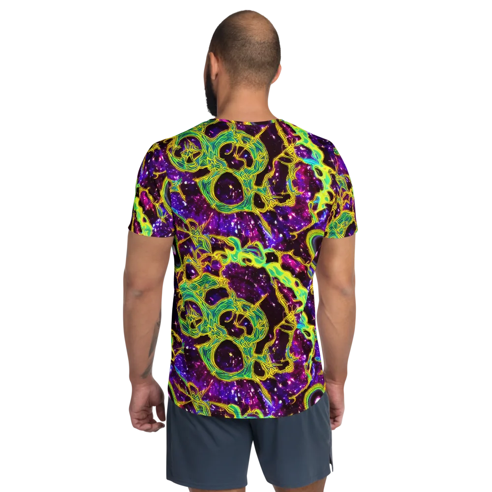 Galactic Web on Men's Athletic T-Shirt — Back
