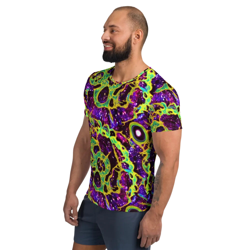 Galactic Web on Men's Athletic T-Shirt — Left
