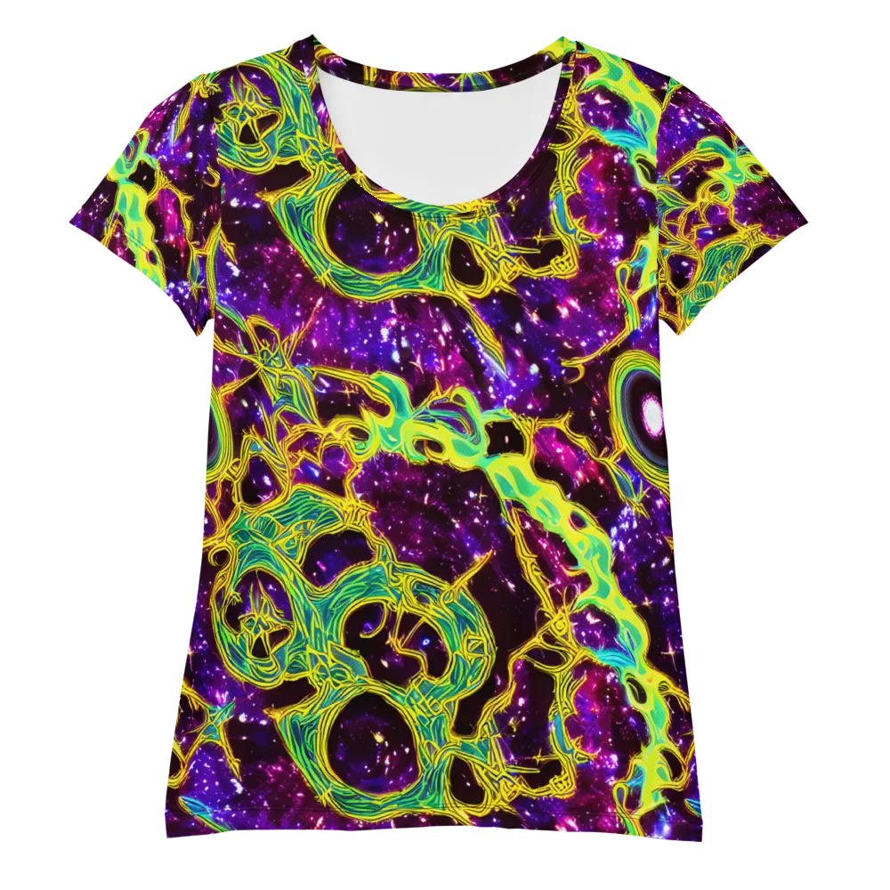 Galactic Web on Women's Athletic T-Shirt — Front