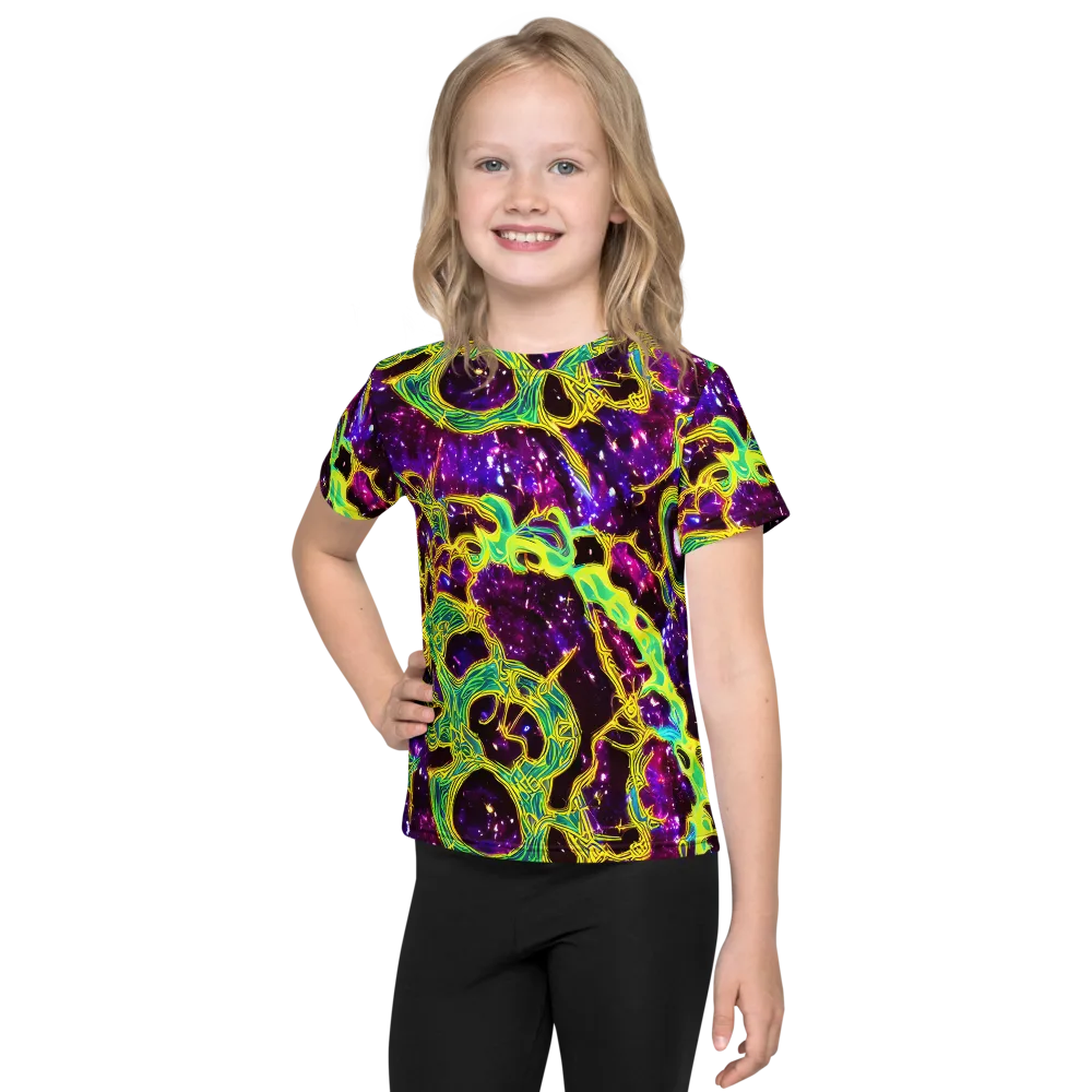 Galactic Web on Kids Crew Neck T-Shirt — Front