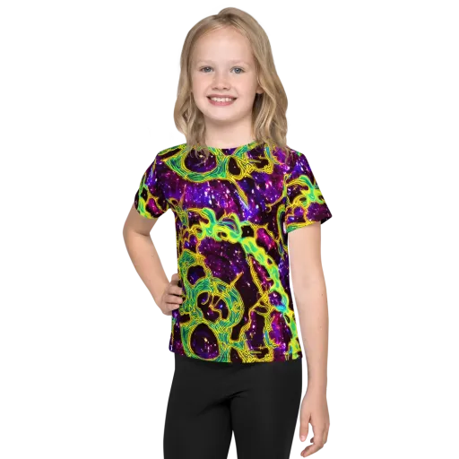 Galactic Web on a Kids Crew Neck T-Shirt