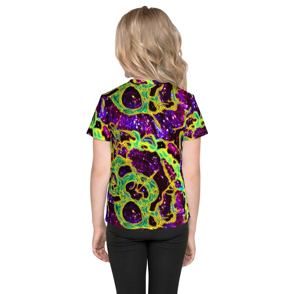 Galactic Web on Kids Crew Neck T-Shirt — Back