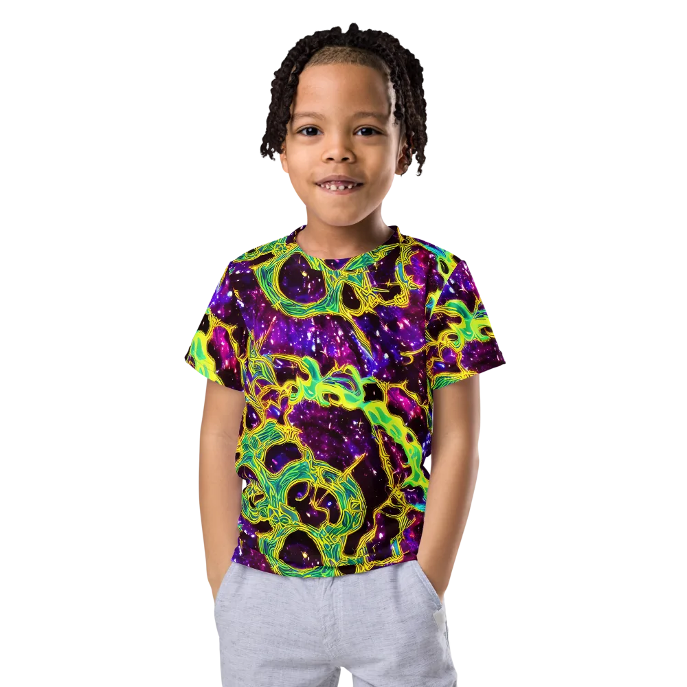 Galactic Web on Kids Crew Neck T-Shirt — Front