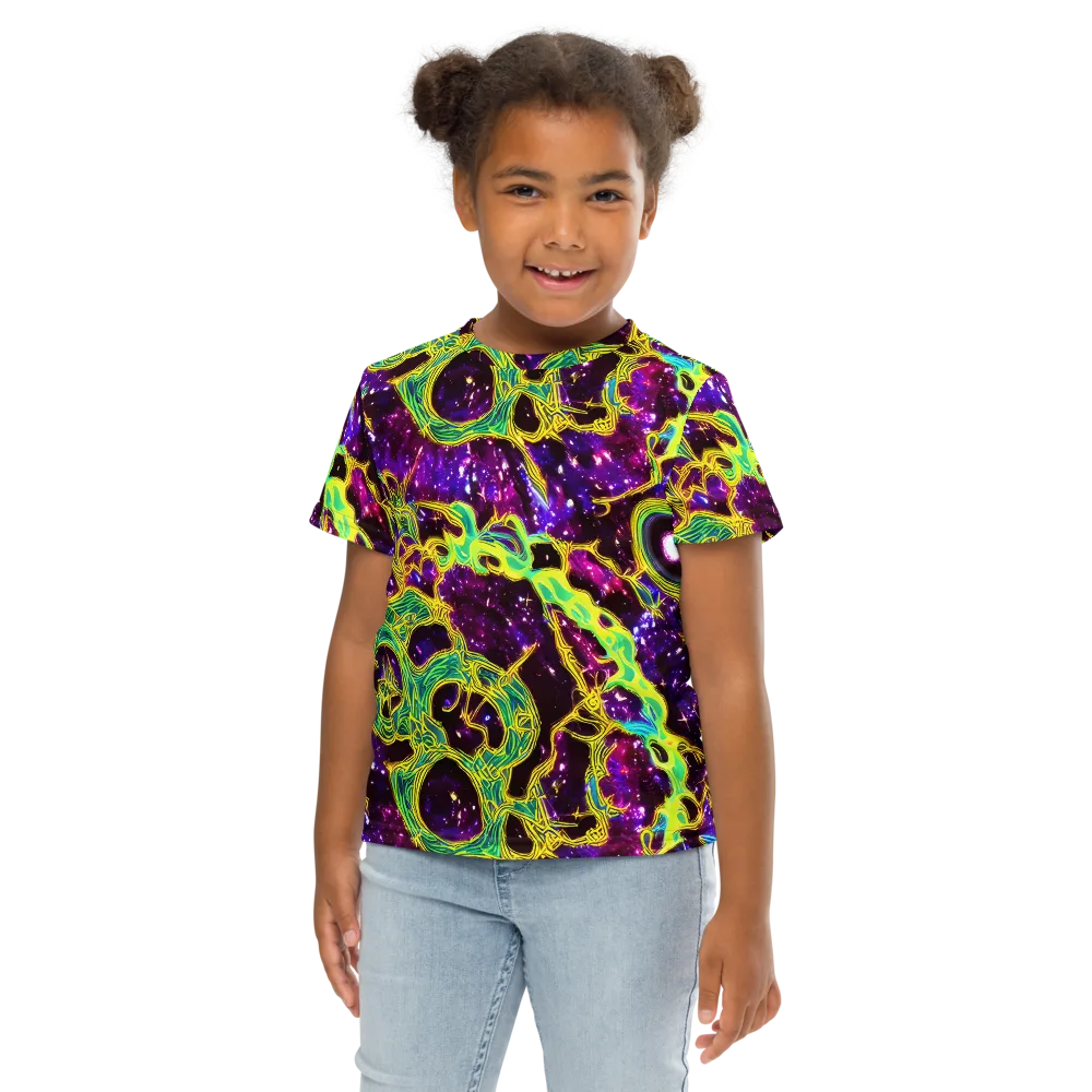 Galactic Web on Kids Crew Neck T-Shirt — Front