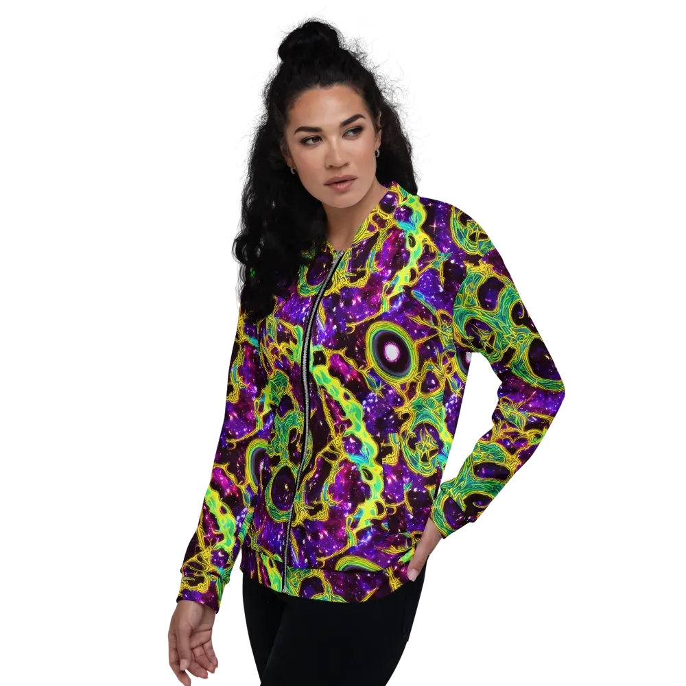Galactic Web on Bomber Jacket — Left