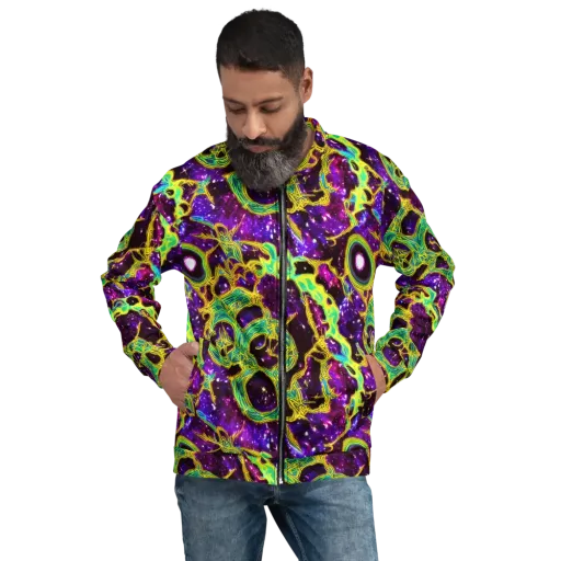 Galactic Web on a Bomber Jacket