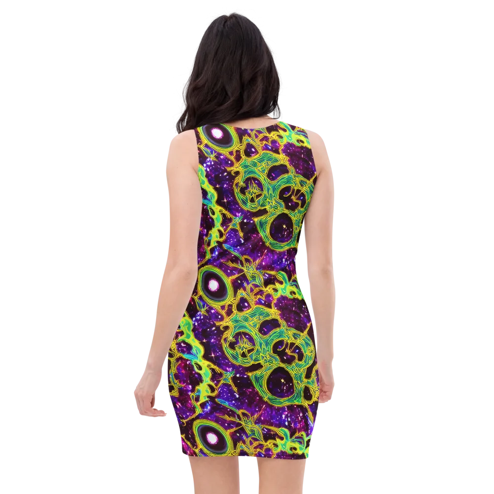 Galactic Web on Bodycon Dress — Back