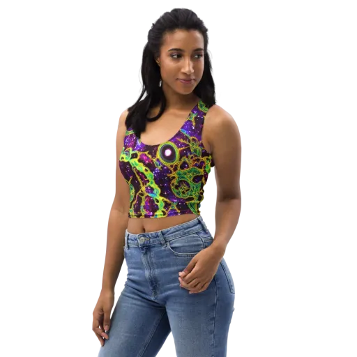 Galactic Web on a Crop Top