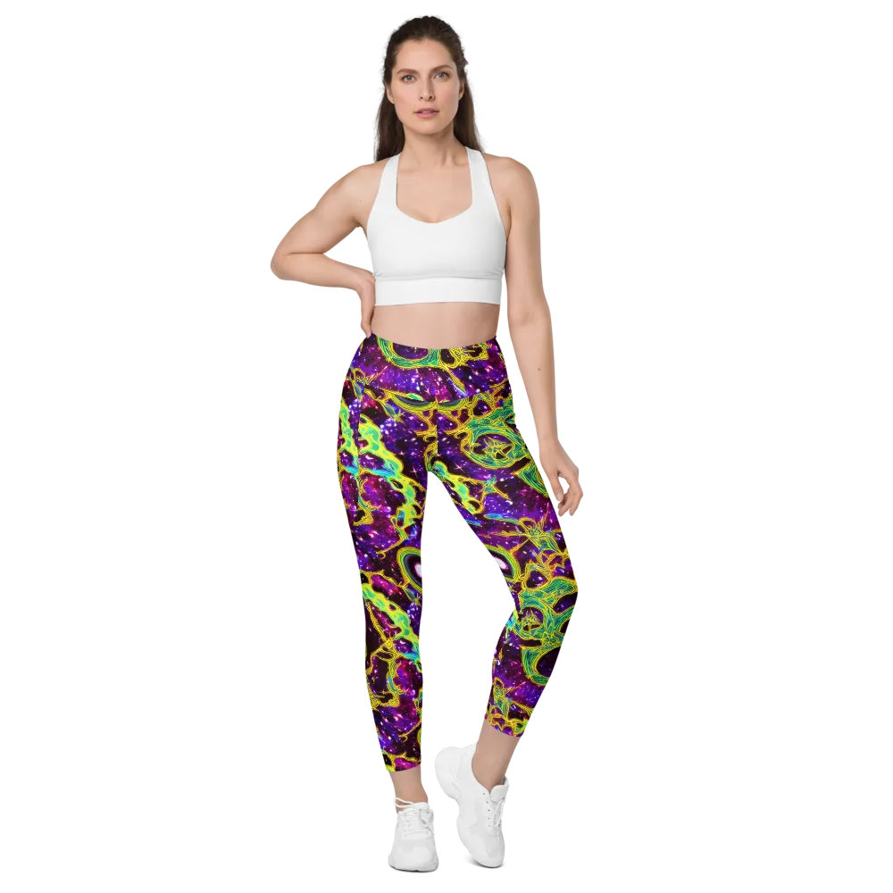 Galactic Web on Leggings with Pockets — Front
