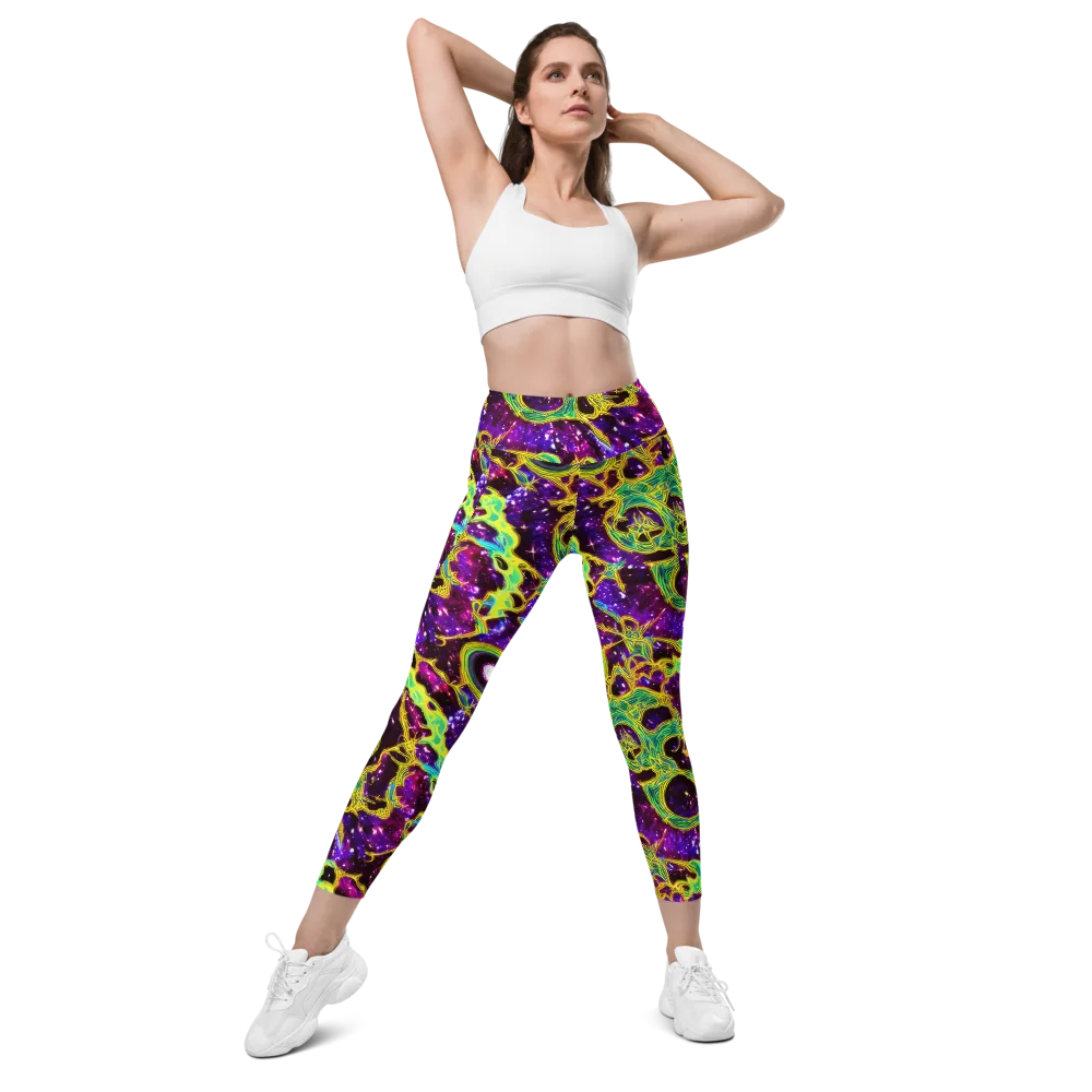 Galactic Web on Leggings with Pockets — Front