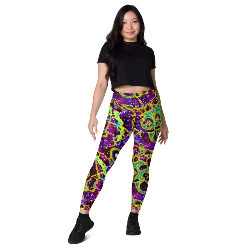 Galactic Web on Leggings with Pockets — Front