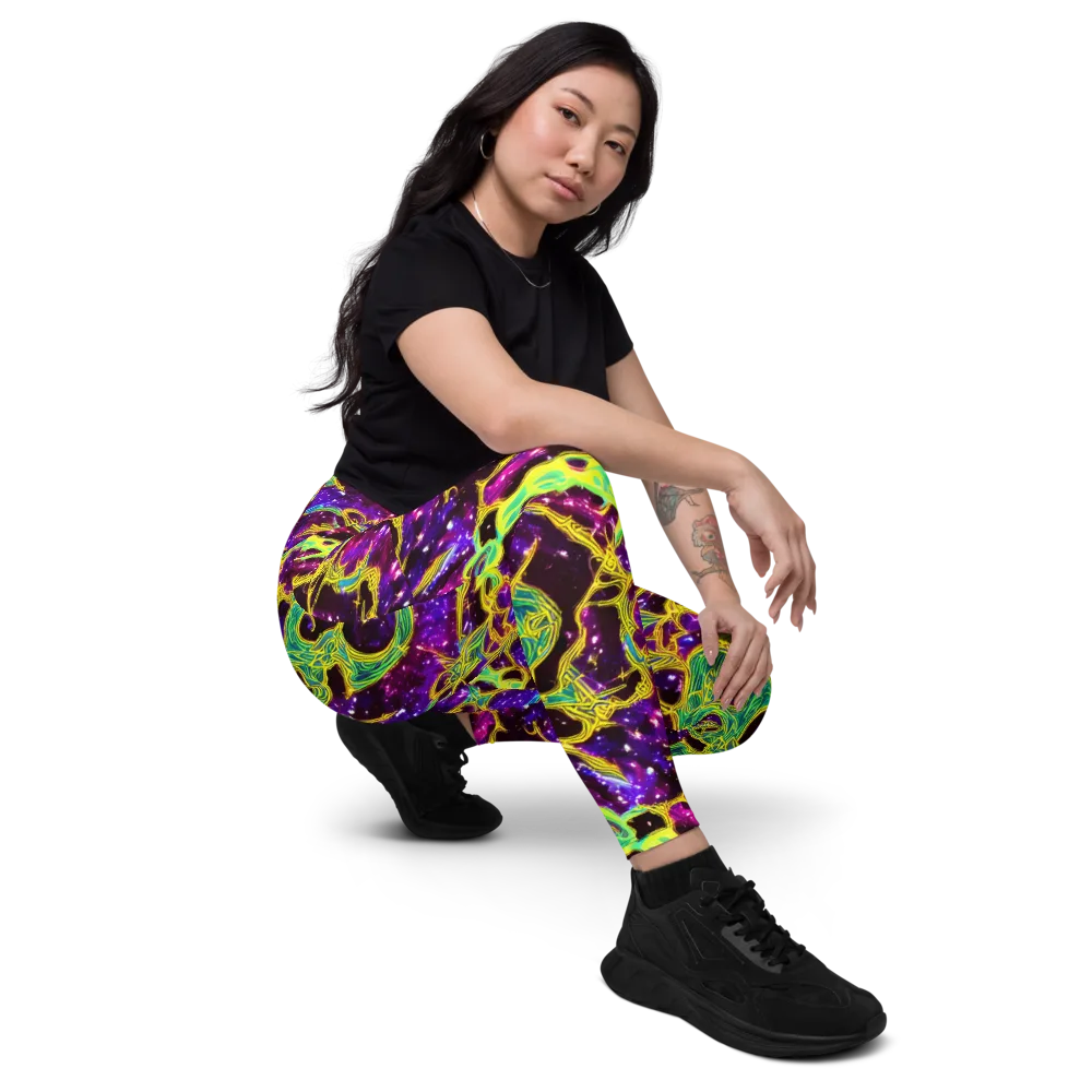 Galactic Web on Leggings with Pockets — Right Front