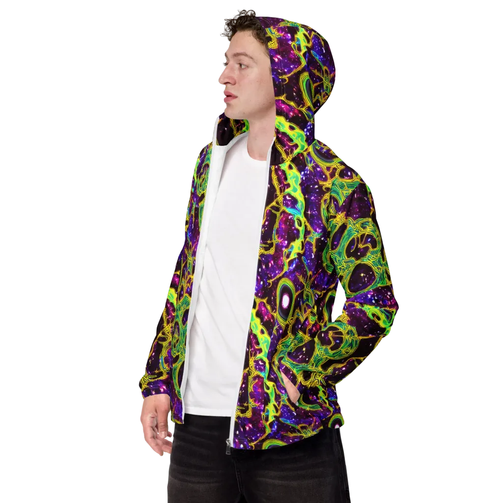 Galactic Web on Men's Windbreaker — Left Front