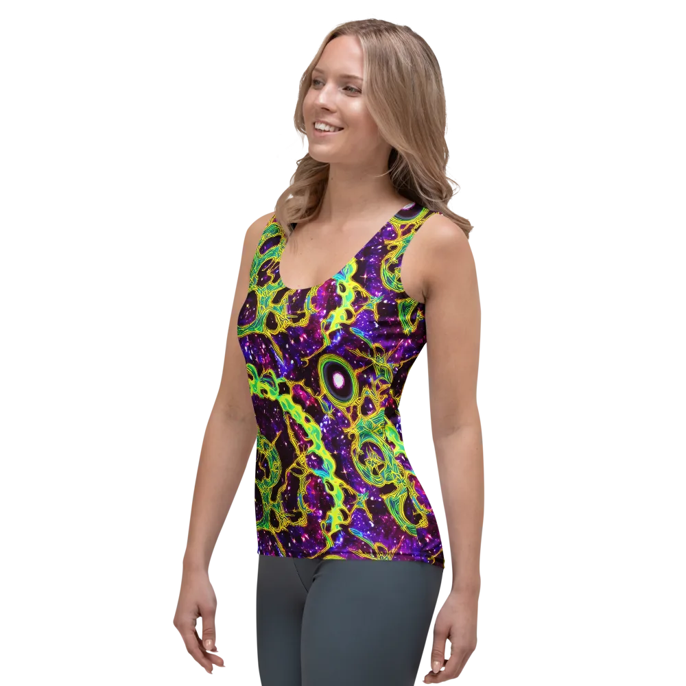 Galactic Web on Women's Tank Top — Left Front
