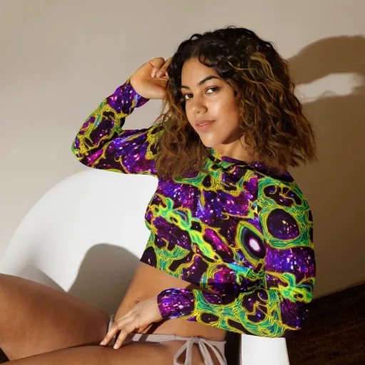 Galactic Web on a Long Sleeve Crop Top