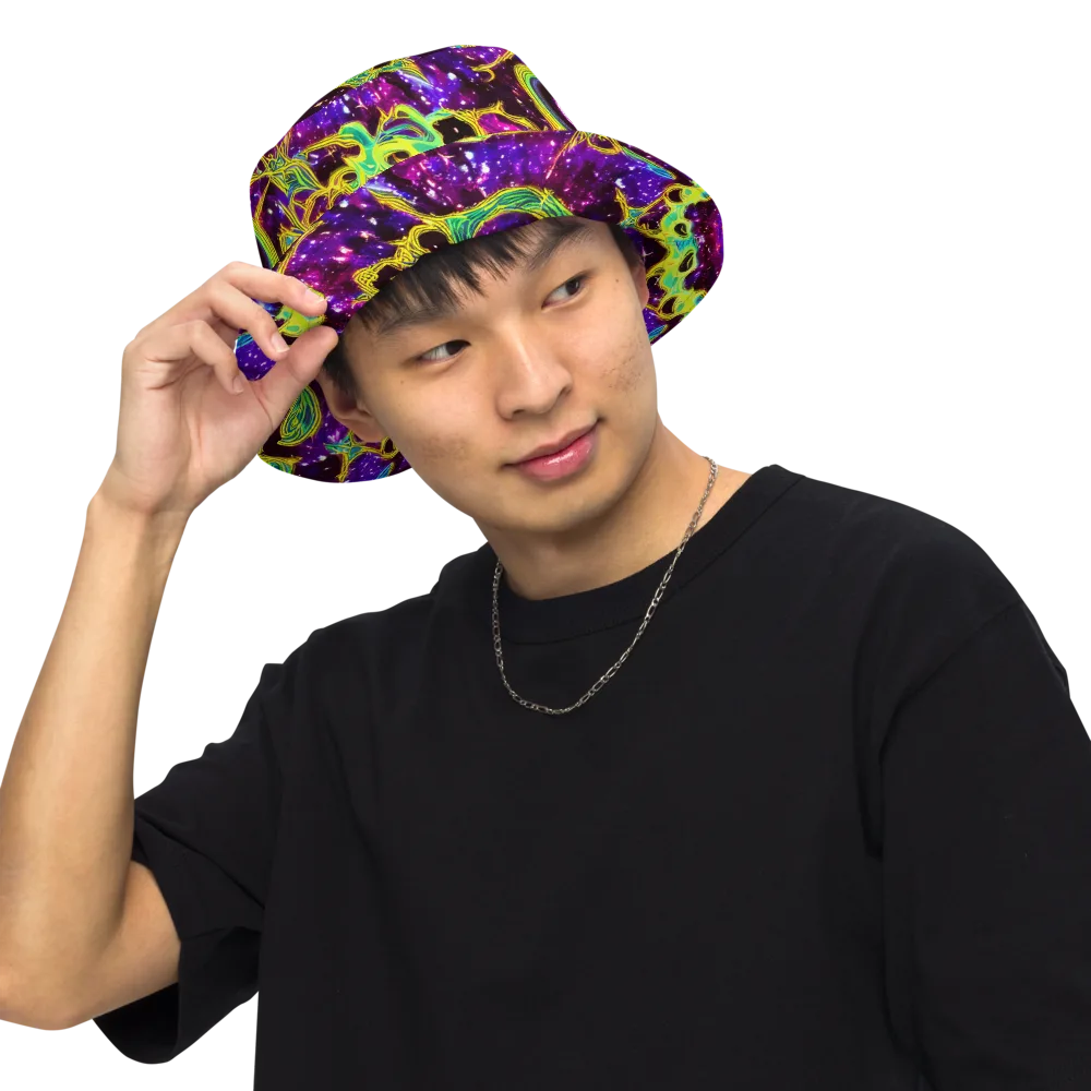 Galactic Web on Reversible Bucket Hat — Front Inside