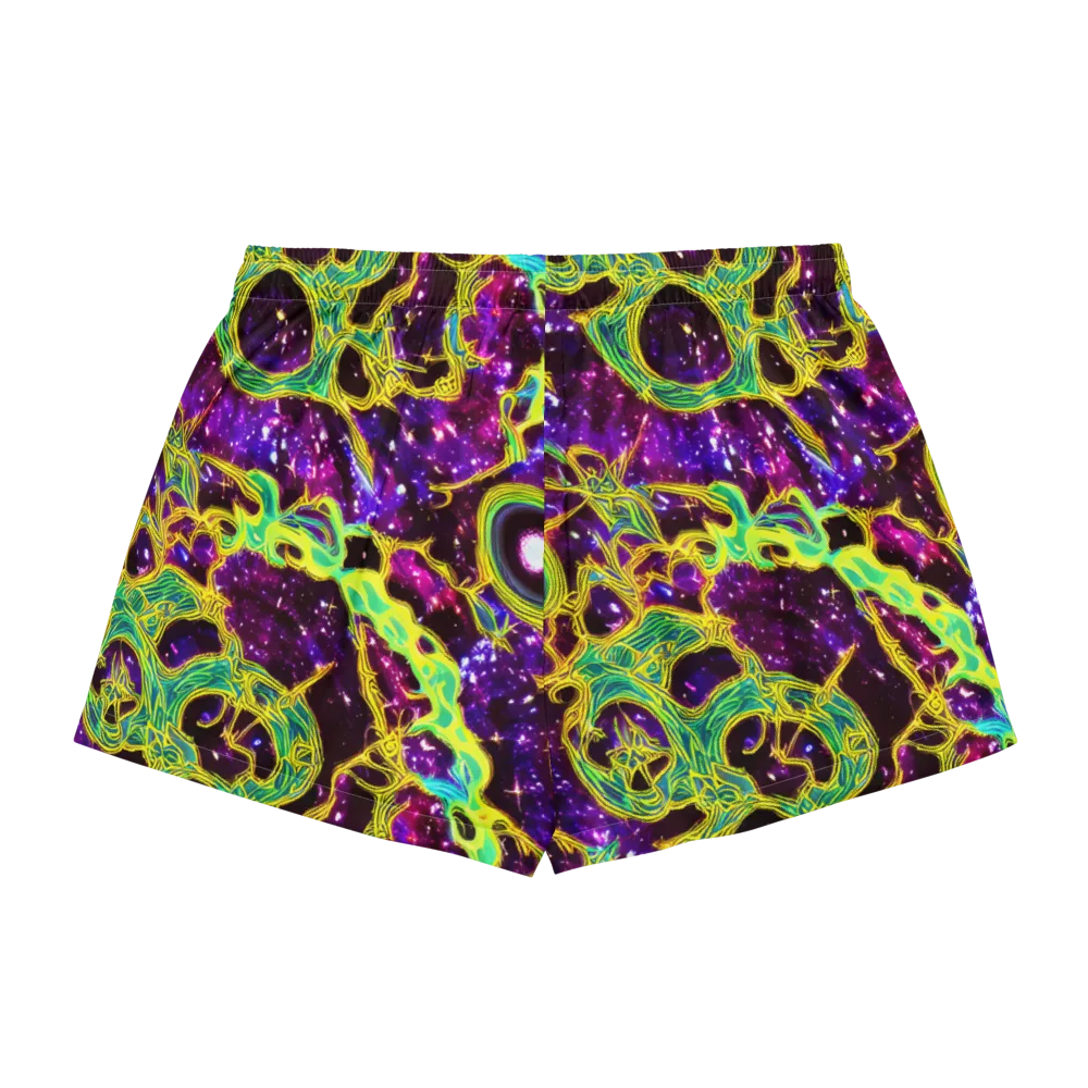 Galactic Web on Women's Pajama Shorts — Back