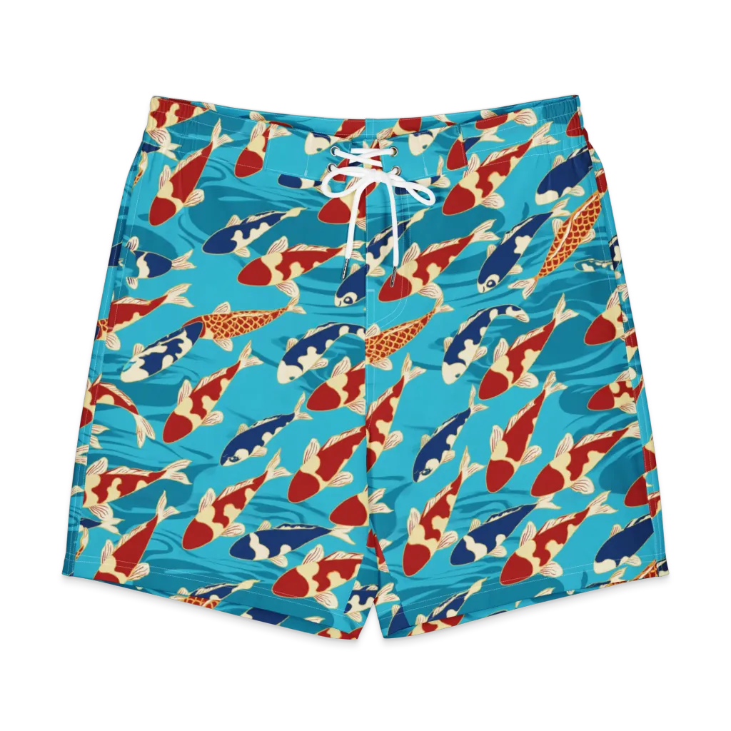 Pond Parade on Men's Board Shorts — Front