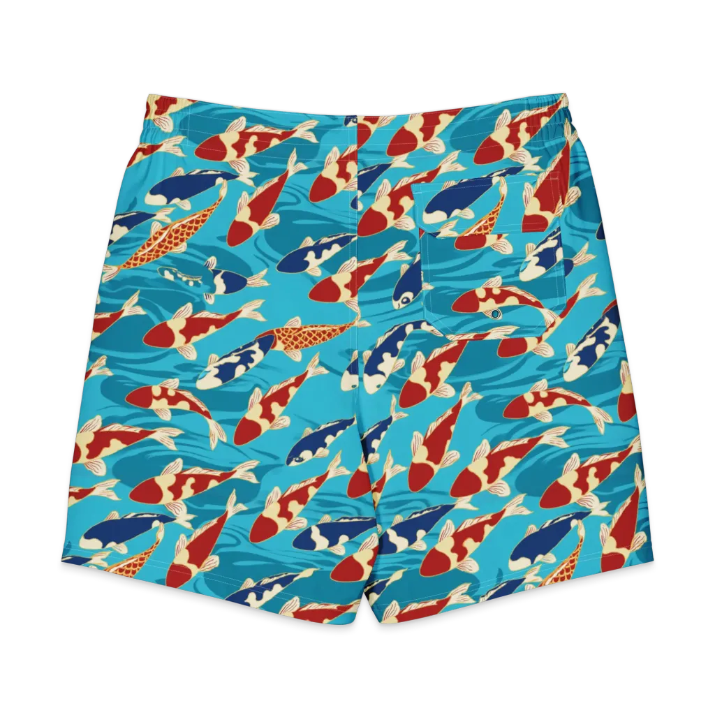 Pond Parade on Men's Board Shorts — Back