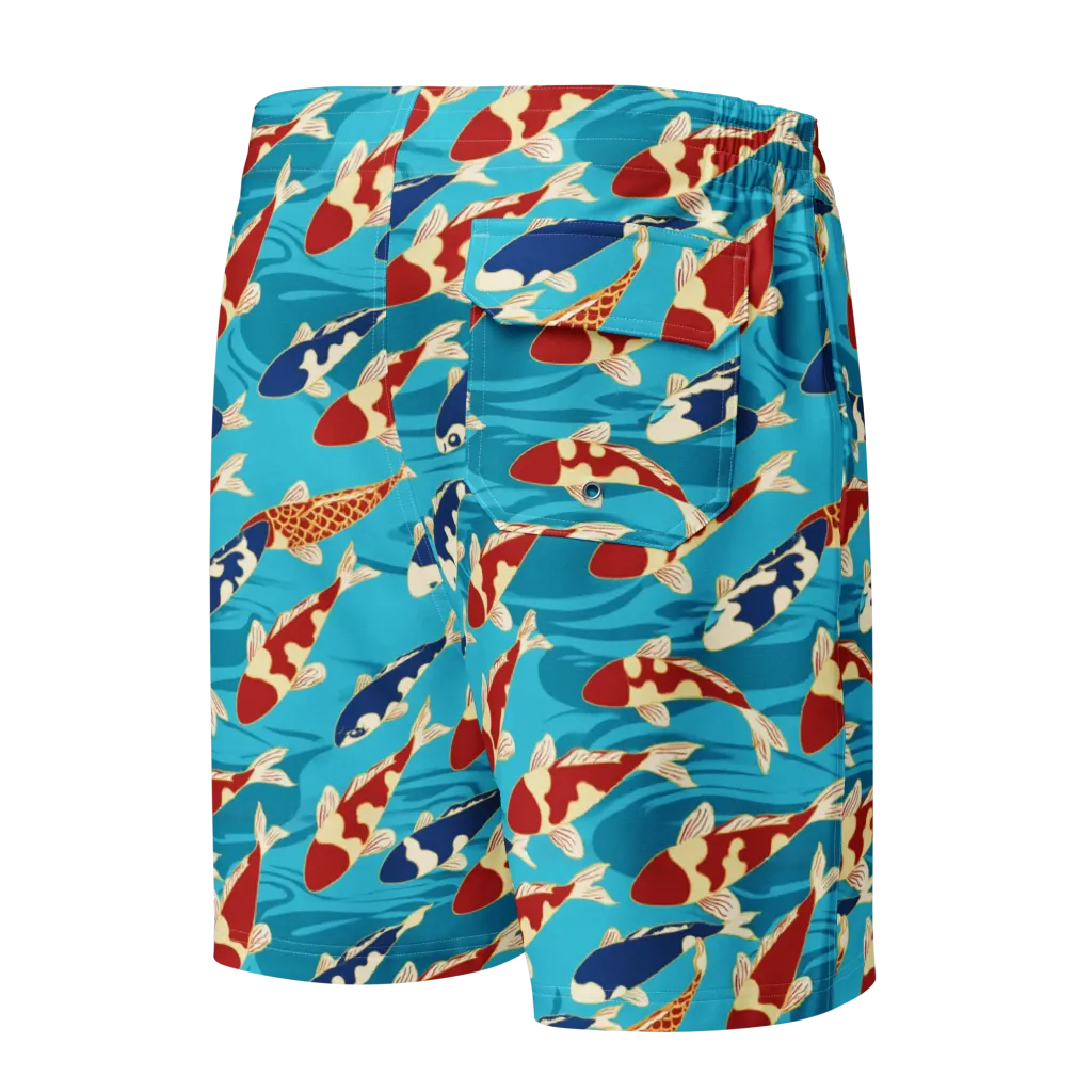 Pond Parade on Men's Board Shorts — Back