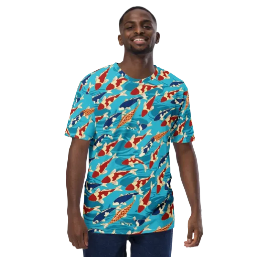 Pond Parade on a Men's Crew Neck T-Shirt