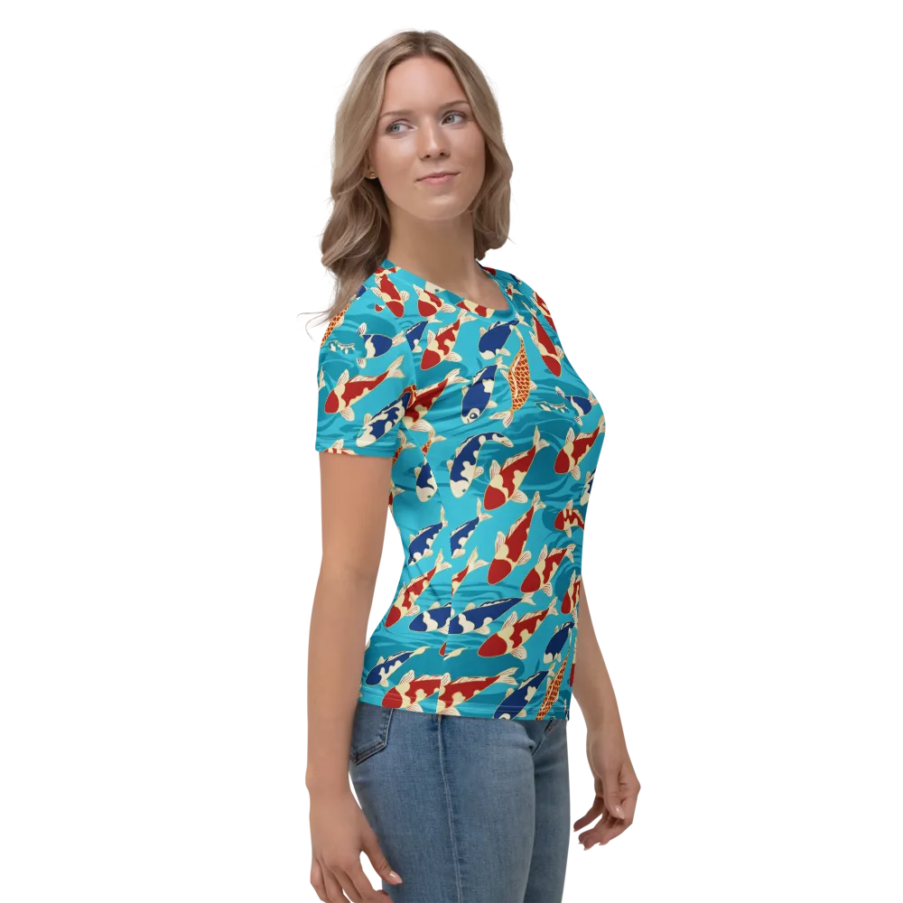 Pond Parade on Women's Crew Neck T-Shirt — Right