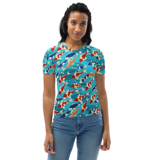 Pond Parade on a Women's Crew Neck T-Shirt