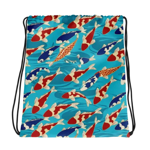 Pond Parade on a Drawstring Bag
