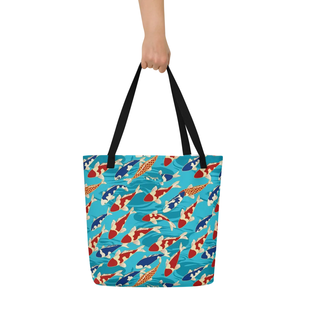 Pond Parade on Large Tote Bag W/ Pocket — Front