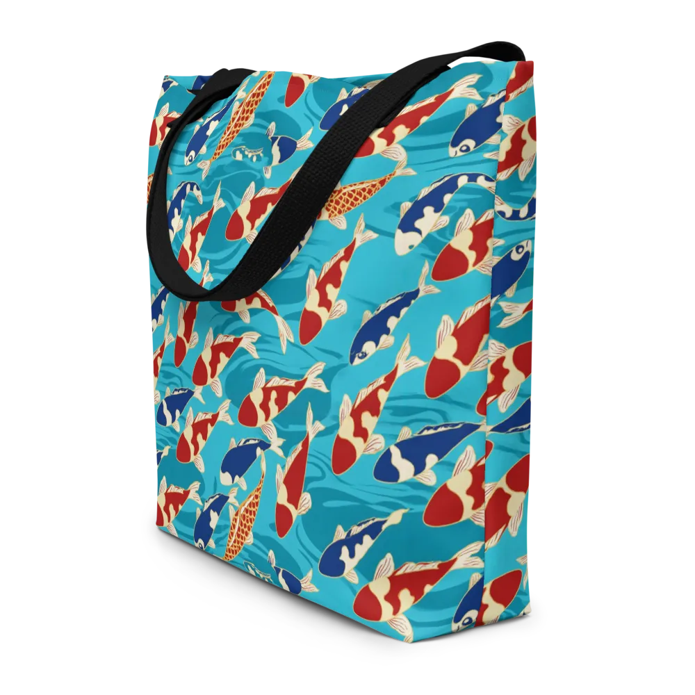 Pond Parade on Large Tote Bag W/ Pocket — Front