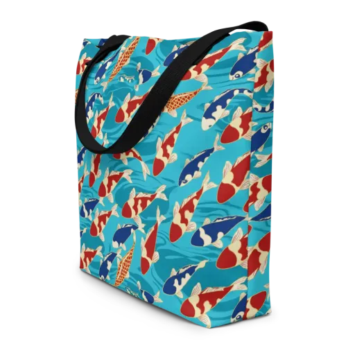 Pond Parade on a Large Tote Bag W/ Pocket