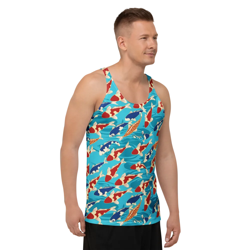 Pond Parade on Men's Tank Top — Right Front