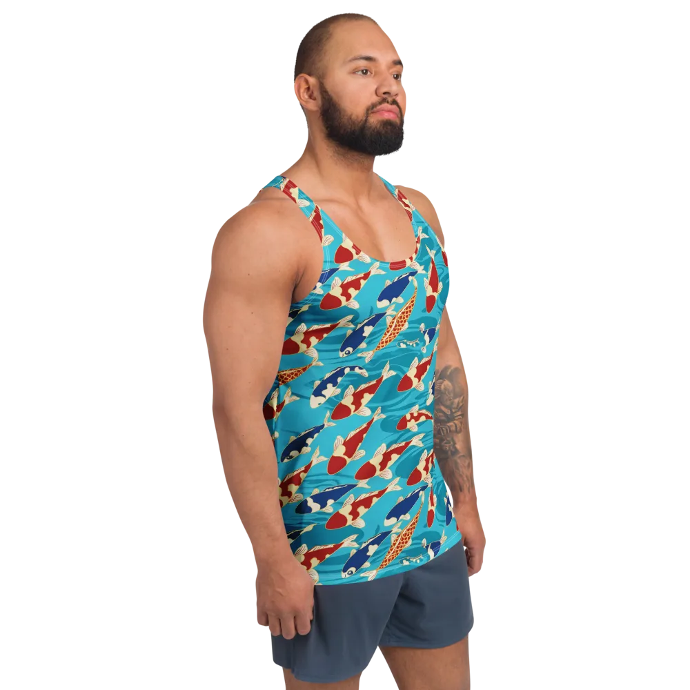 Pond Parade on Men's Tank Top — Right Front
