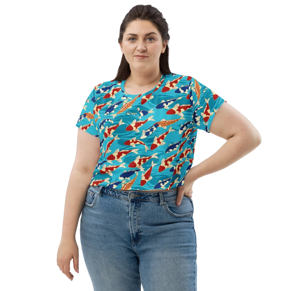 Pond Parade on Crop Tee — Front