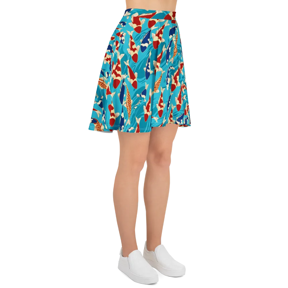 Pond Parade on Skater Skirt — Right