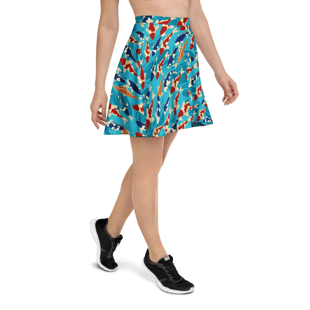 Pond Parade on Skater Skirt — Right