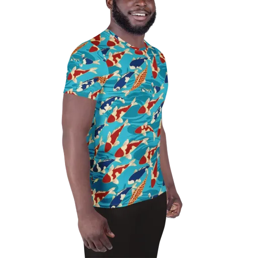 Pond Parade on a Men's Athletic T-Shirt