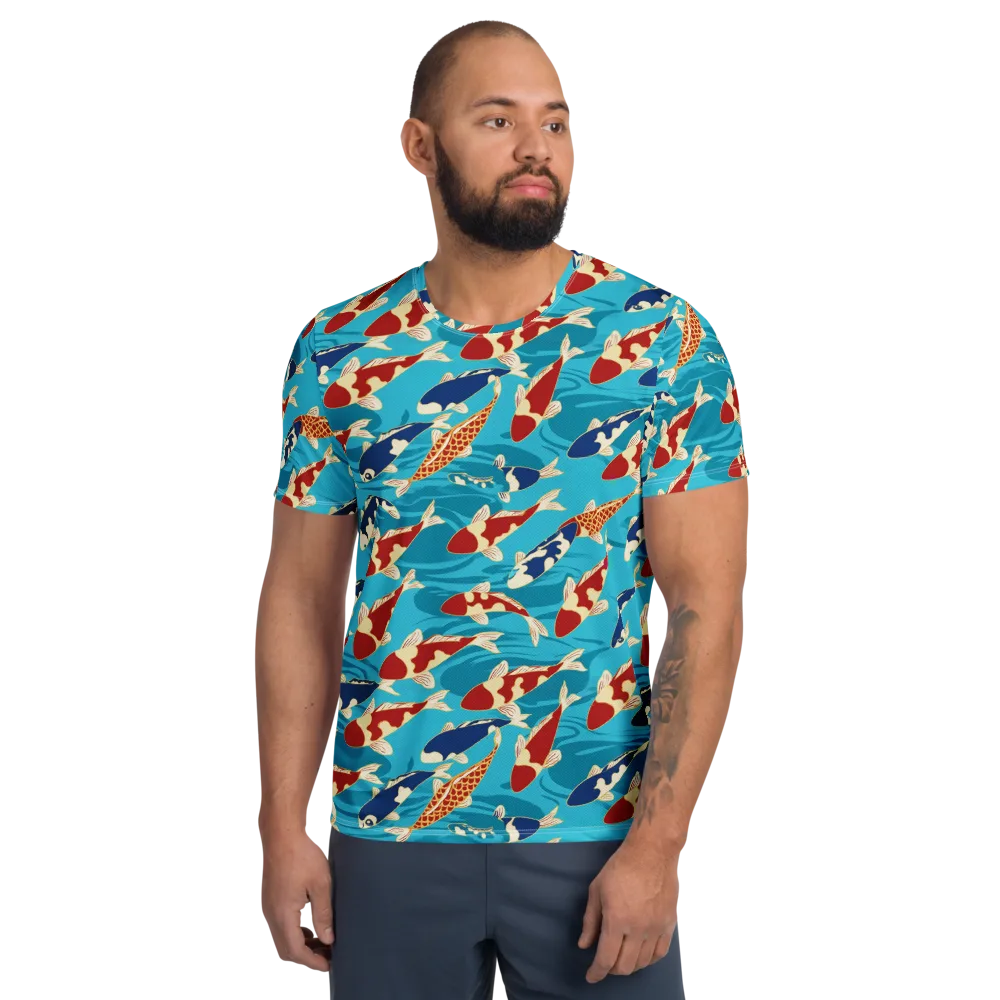 Pond Parade on Men's Athletic T-Shirt — Front