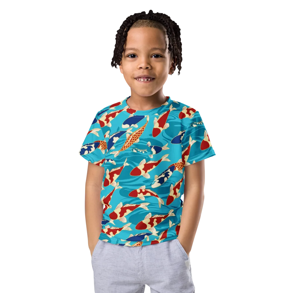 Pond Parade on Kids Crew Neck T-Shirt — Front