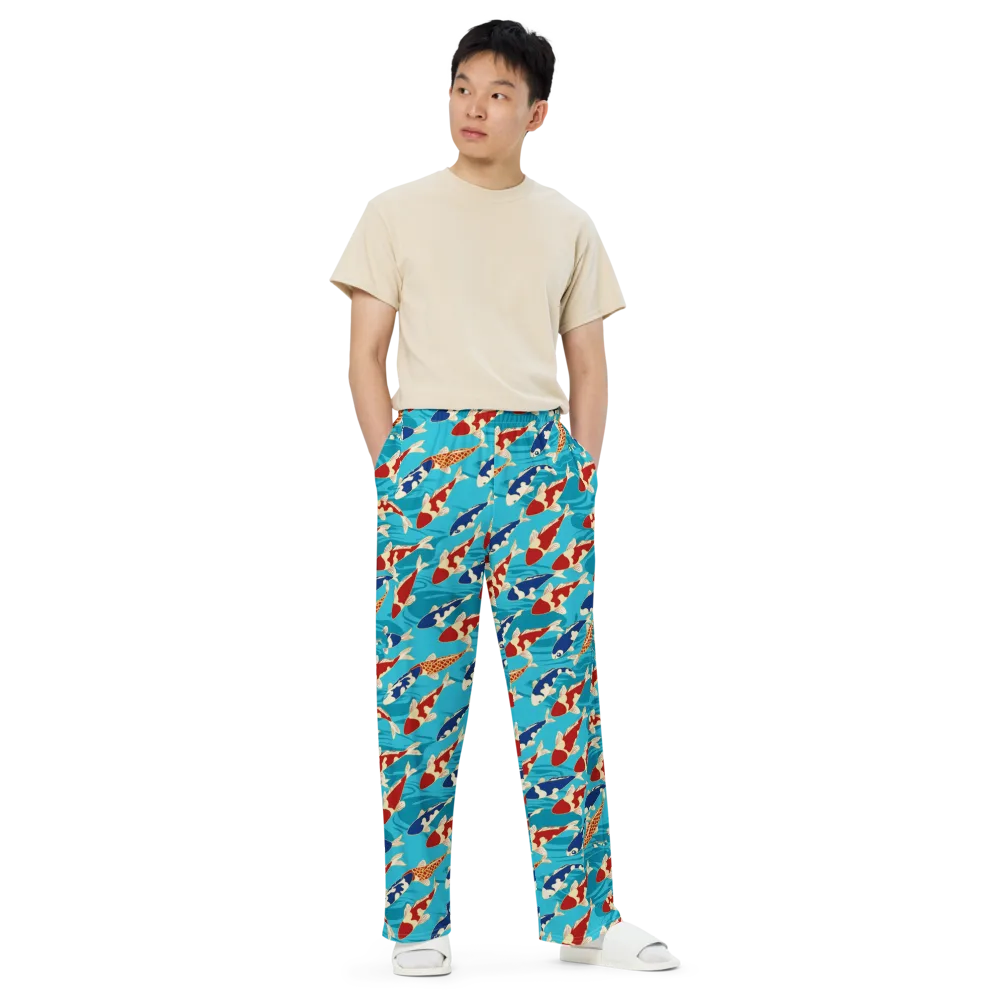 Pond Parade on Wide-Leg Pants — Front
