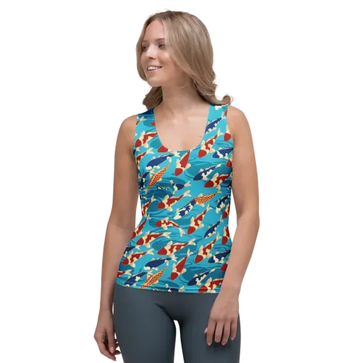 Pond Parade on a Women's Tank Top