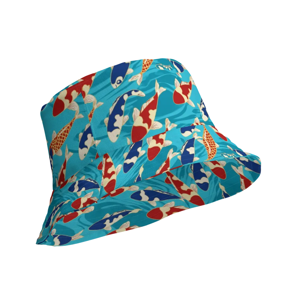 Pond Parade on Reversible Bucket Hat — Product details Outside