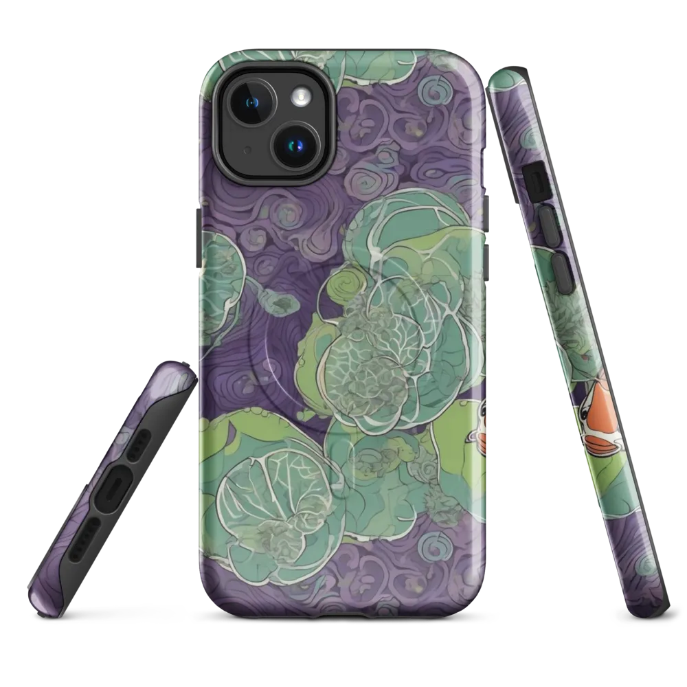 Violet Koi Garden on MagSafe Tough Case for iPhone® — Front